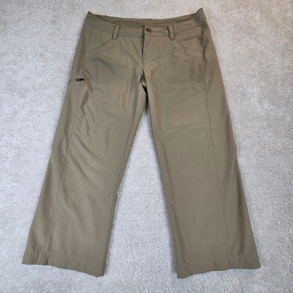 Patagonia Happy Hike Capri Pants Womens Size 2 Tan Lightweight Hiking Outdoor